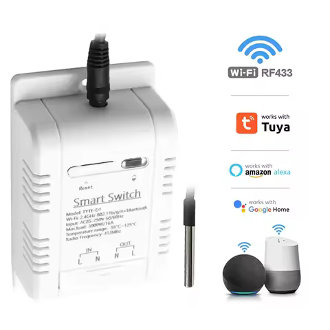 Wifi Temperature Sensor Tuya eWelink Smart Wifi Rf433 Intelligent Thermostat Temperature Switch 16A 