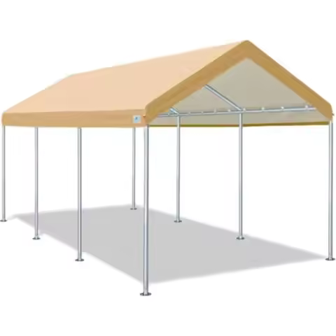 10x20 ft Heavy Duty Carport Portable Car Canopy Garage Party Tent Boat Shelter with Adjustable Heigh