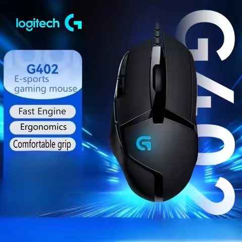 Logitech G402 Wired Gaming Mouse for PC Laptops with High-Speed ​​Fusion Tracking Sensor Comfortable