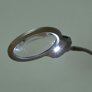 Topbetter เลนส์ขนาดใหญ่ฐานเรียบโคมไปตั้งโต๊ะ Lighted Desk Magnifying Glass กระจกขยายแว่นขยายกับไฟ LE