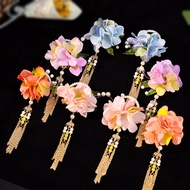 Original Silk Flower Hair Comb Butterfly Hanbok Headdress Female Hanfu Hair Accessories High-End Princess Style Hanfu Headdress All-Match Jewelry