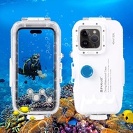 40m Underwater Diving Cover, PC+Glass Hard Shell with Vacuum Check Valve, Excludes iOS 26 for iPhone