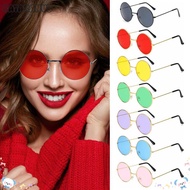 KATAKANVD Metal Sunglasses Retro Party Disco Circle Glasses