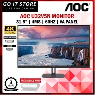 AOC 31.5" U32V5N 4K UHD VA HDR10 60Hz 4ms Monitor (HDMI / DP)