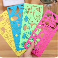 [Wholesale] Ruler for drawing animals and objects for creative children Model Ruler Stencil Ruler