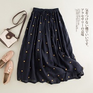 Foreign Trade First Line jenama Cut label skirt Two Layers Hemp One Line polka dot retro