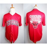 MERAH BASKETBALL JERSEY SLEEVE JERSEY STARTER MLB CHICAGO BULLS RED