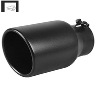 Black Paint Finish 3 Inch Inlet Exhaust Tip 3 X 4.5 X 9 Bolt-on Installation Black Exhaust Tip