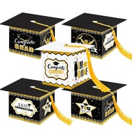 Happy Graduation Gift Cap 50pcs Doctor Hat Cap Candy Box Gift Packaging Boxs Graduation Party Decoration Supplies Congrats Gift Bags