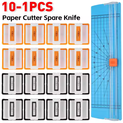 10-1pcs Paper Cutter Replacement Blades Refill Security Safeguard Design for Cutting Craft Paper Car