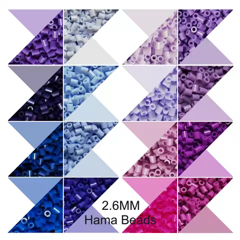 2.6mm Mini Beads 1000PCS Purple Colors Pixel Art Fuse Beads for Kids Gift Hama Beads Diy Puzzles Iro