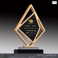 Diamond Metal Trophy Custom Crystal Trophy Excellent Staff Custom Lettering Commemorative Custom Cre