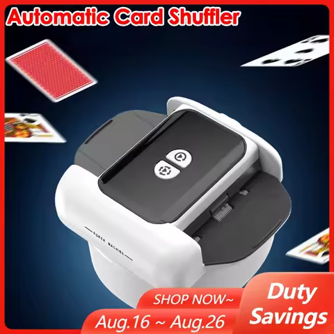 Automatic Card Shuffler 2 Decks Playing Cards Shuffleing Machine Type-C Rechargeable Low Noise Elect
