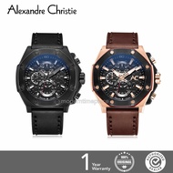 ALEXANDRE CHRISTIE AC9601 Leather Strap Chronograph Men's Watch