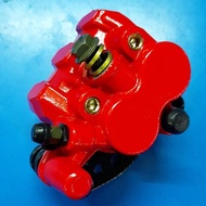 Demak DTM 150 / DTM 200 - Caliper Assy. Front Brake (Depan) + Bracket + Disc Pad - [RED] / Rear Cali