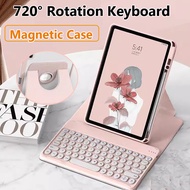 For IPad Air 5 Air 4 2022 10.9 10th Pro 11 2021 2020 2018 Air 2 1 10.2 9th 8th 7 5th 6 9.7 2017 720° Rotate Case Rotating Clear Acrylic Flip Stand Cover with Magnetic Keyboard
