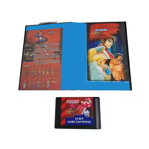 16 Bit Game Cartridge - Final Fight in Street Of Rage 2 MD Card For PAL and NTSC Original Genesis/Me