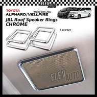 Toyota Alphard Vellfire 30 2015 - 2021 CHROME JBL Roof Speaker Ring Trim Accessories ANH30 AH30 2016