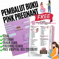 Plastic Cover Buku Pink Ibu Mengandung Pembalut Buku Planner Size A5 Pembalut Buku Teks Lutsinar