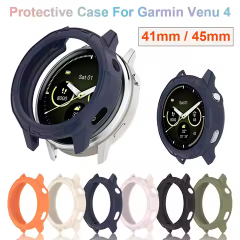 Protective Case Cover For Garmin Venu4 41mm / 45mm Silicone SmartWatch Shockproof Protector Shell fo