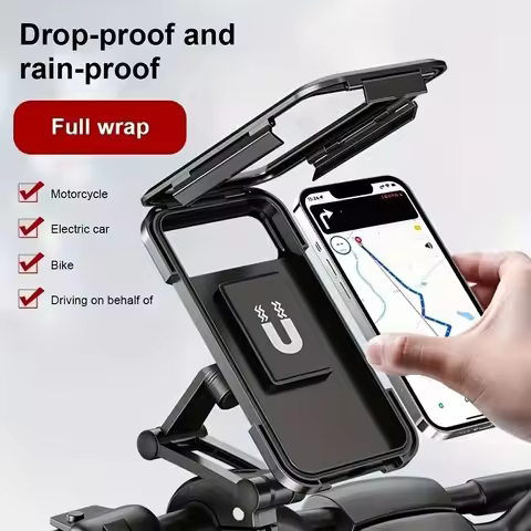 360° Swivel Waterproof Phone Mount for Motorcycle Bike Adjustable Universal GPS Holder for Cellphone