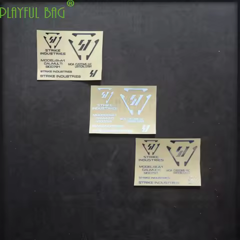 SI outdoor activities CS M4 gel water Bullet gun waterproof DIY metal sticker of Jinming 8 SCAR 416 