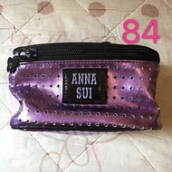 Anna Sui 銀紫色細化妝袋