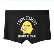 I Have Stability Ability To Stab Cute Duck Graphic Mens Boxer Briefs Funny Underwear For Men Humor G