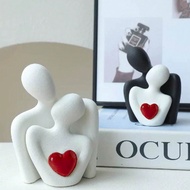 1PC Love Of Kiss Statue, Resin Hugging Couple Decor Ornament, Romantic Gift Meaningful Sculpture For