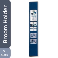 GANTUNGAN Broom Holder 5 Slots - Broom & Mop Holder Hanger - Mop Organizer Multipurpose Broom Hanger