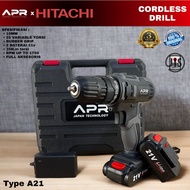 HITACHI APR JAPAN BOR BATERAI CORDLESS 21V 10MM BOR BESI KAYU TEMBOK SEKRUP