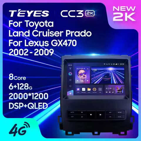 TEYES CC3 2K For Toyota Land Cruiser Prado 120 For Lexus GX470 GX 470 J120 2002 - 2009 Car Radio Mul