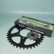 GPX Gentleman 200 - 520H Chain [6 Holes ] + Sprocket Gear Set (Depan + Belakang + Rantai) // Sprocke