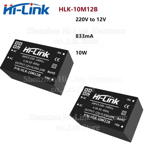 Hot 220v to 12V/5V HLK 10M03 10M05 10M09 10M12 10M24 AC-DC Power Module Mini Isolation Switch AC to 