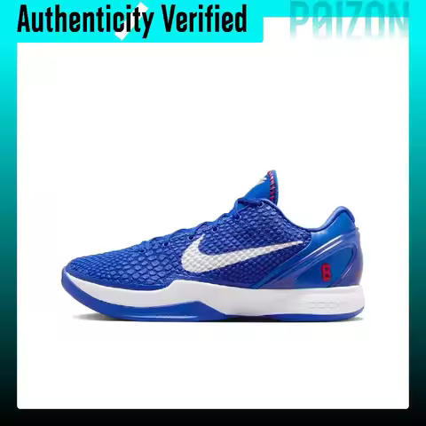 Nike Zoom Kobe 6 Protro Dodgers PE Cushioning Slip Resistant Low top Basketball Shoes Men's Blue Whi