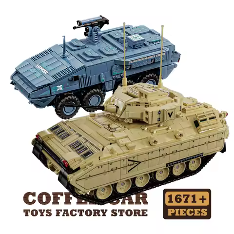 WW2 Main Tank T-14 Building Blocks Soldier Armored Cars 3D Model Military Panzer KF51 MOC Bricks Chi