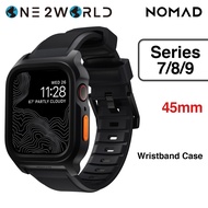 NOMAD Rugged Protective Wristband Case for Apple Watch Series 9/8/7 45mm Case with Strap Band for Apple Watch