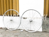 new WHEELSET 700C ARAYA AR713 HUB BITEX ING SILVER CHROME 36 HOLE NOS