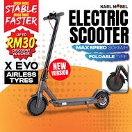 X Evo Electric Scooter Airless tyre Skuter Elektrik Adult 350w Dewasa Lipat Basikal Elektrik Foldabl