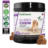 PetFinest Allergy Chew - Allergy Relief Immune Supplement for Dogs - Seasonal & Food Allergies - Ski