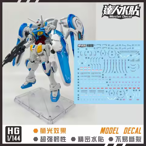 Master Decal H080 HD Fluorescent Water Decals Fit HG 1/144 G-Self Perfect Pack High Precision Hobby 