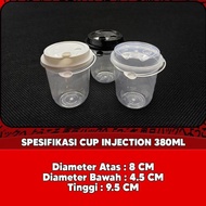 Pgready- Pp Cup Injection Oval 380Ml 12Oz & Datar 500Ml 16Oz & 700Ml 24Oz / Gelas Plastik Tebal / Th