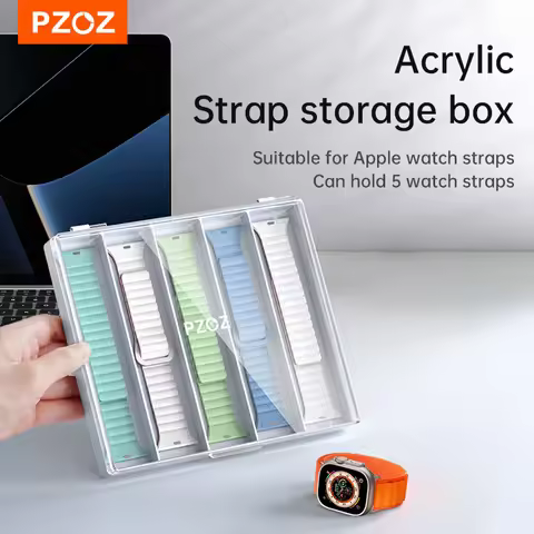PZOZ Strap Case Plastic Box Storage For Apple Watch Series 11 10 9 Strap Transparent Box Case Smart 