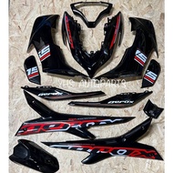Coverset NVX155 V2 NVX V2 Black Cover Stripe Custom Aerox Red NVX Aerox