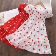 MERAH Tokolobo 7.7 Great MID Year SALE SALE BIANCA GIRLS' DRESS [ Estimated 1 - 7 years ] RED AND WH