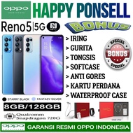 oppo reno 5 ram 8/128 gb garansi resmi oppo indonesia - reno5 4g silver bonus 7 item