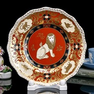 限量英國製Royal Crown Derby 2001年獅王骨瓷裝飾盤掛盤