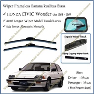 Wiper Frameless Kaca Mobil Honda Honda Civic Wonder 1983 1984 1985 1986 1987