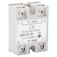 Solid State Relay,SSR-25 AA 25A Solid State Relay Module SSR AC-AC Input 90-250V AC Output 24-480V A
