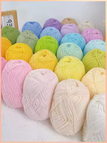 50g/Set 4ply Soft Milk Cotton Knitting Yarn Needlework Dyed Lanas For Crochet Craft Sweater Hat Doll